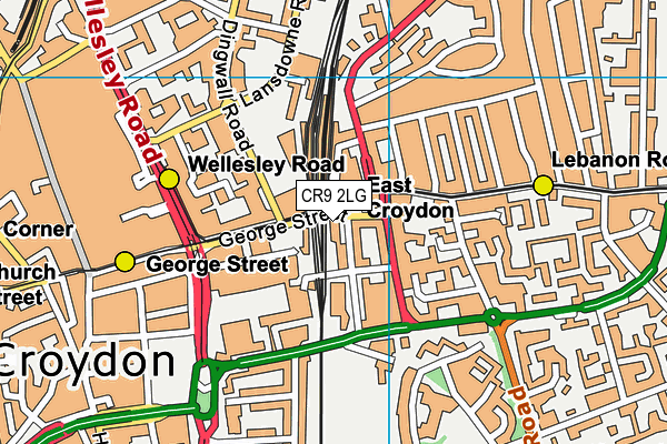 CR9 2LG map - OS VectorMap District (Ordnance Survey)