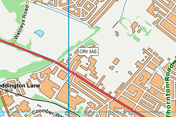 CR9 3AS map - OS VectorMap District (Ordnance Survey)