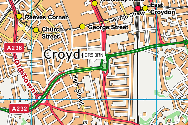 CR9 3RN map - OS VectorMap District (Ordnance Survey)