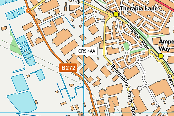 CR9 4AA map - OS VectorMap District (Ordnance Survey)