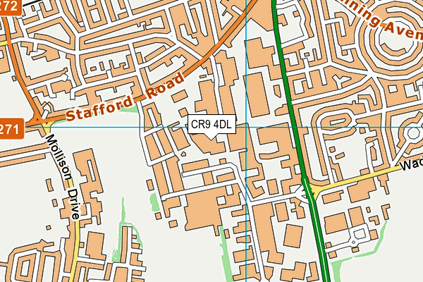 CR9 4DL map - OS VectorMap District (Ordnance Survey)