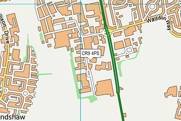 CR9 4PS map - OS VectorMap District (Ordnance Survey)