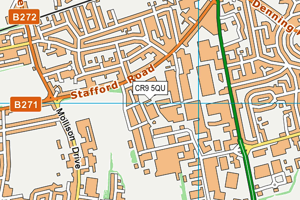 CR9 5QU map - OS VectorMap District (Ordnance Survey)