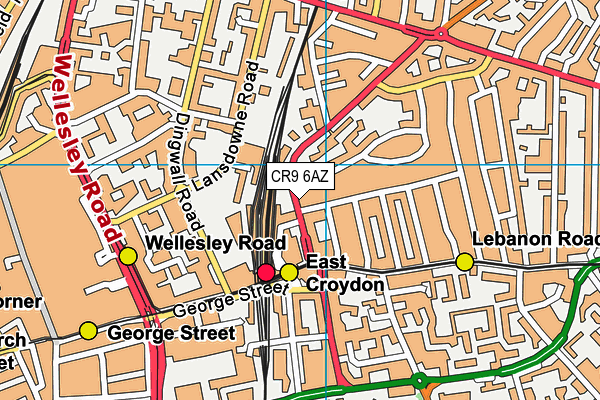 CR9 6AZ map - OS VectorMap District (Ordnance Survey)