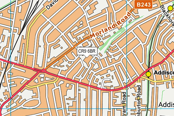 CR9 6BR map - OS VectorMap District (Ordnance Survey)