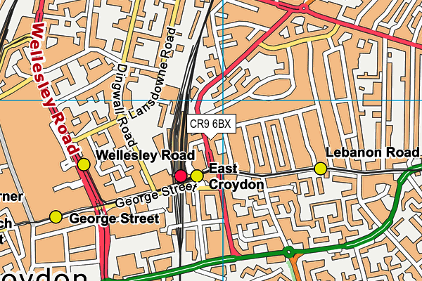 CR9 6BX map - OS VectorMap District (Ordnance Survey)