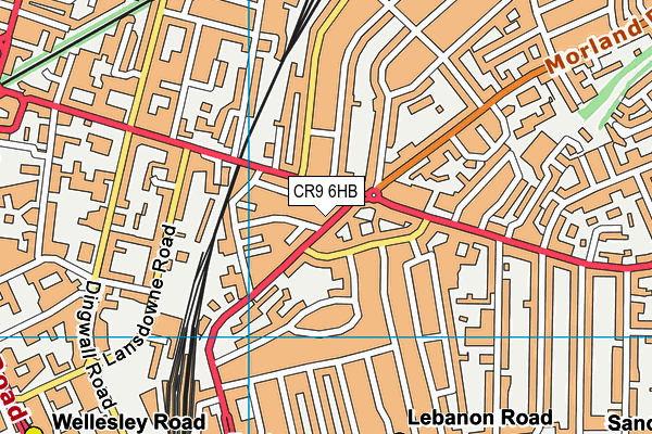 CR9 6HB map - OS VectorMap District (Ordnance Survey)