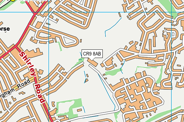 CR9 8AB map - OS VectorMap District (Ordnance Survey)