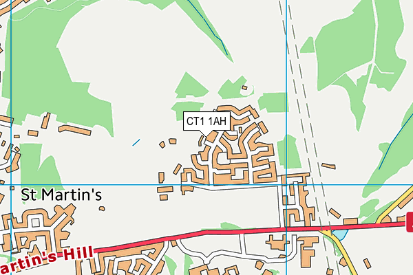 CT1 1AH map - OS VectorMap District (Ordnance Survey)