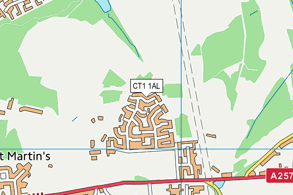 CT1 1AL map - OS VectorMap District (Ordnance Survey)
