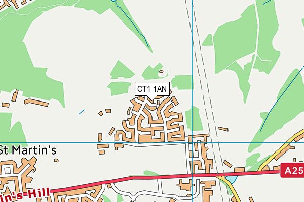 CT1 1AN map - OS VectorMap District (Ordnance Survey)
