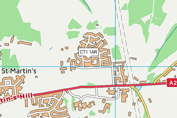 CT1 1AR map - OS VectorMap District (Ordnance Survey)