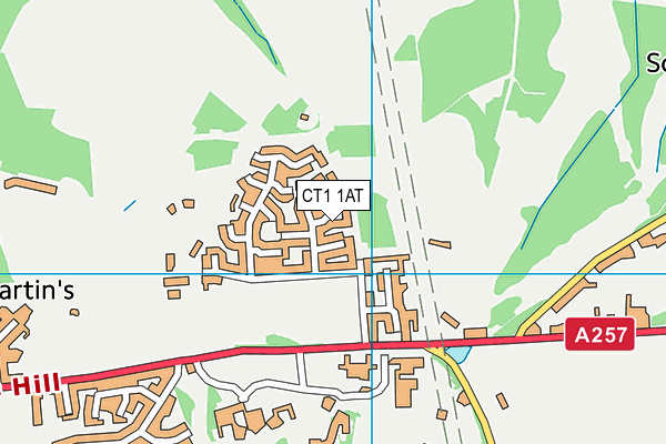 CT1 1AT map - OS VectorMap District (Ordnance Survey)