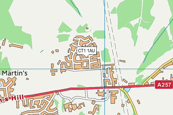 CT1 1AU map - OS VectorMap District (Ordnance Survey)