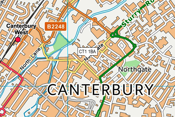 CT1 1BA map - OS VectorMap District (Ordnance Survey)