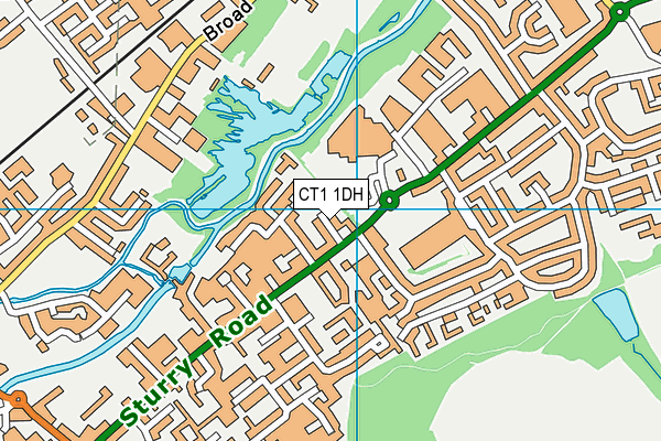 CT1 1DH map - OS VectorMap District (Ordnance Survey)
