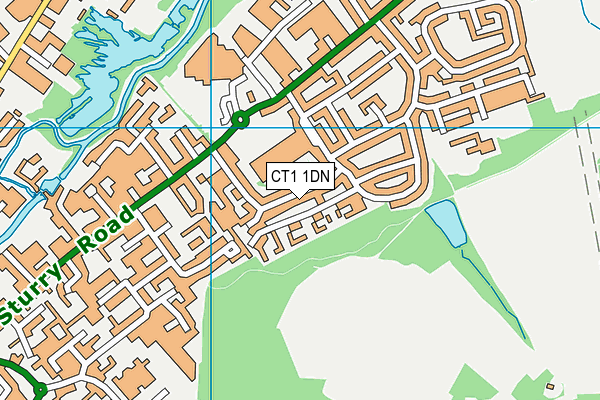 CT1 1DN map - OS VectorMap District (Ordnance Survey)