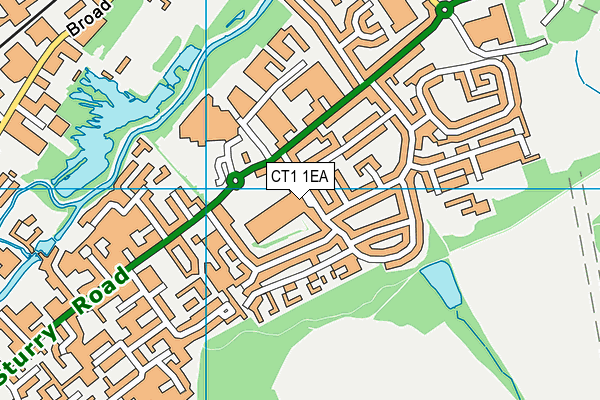 CT1 1EA map - OS VectorMap District (Ordnance Survey)