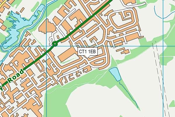 CT1 1EB map - OS VectorMap District (Ordnance Survey)