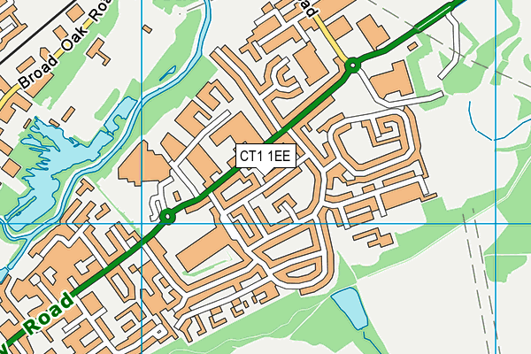 CT1 1EE map - OS VectorMap District (Ordnance Survey)