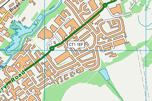 CT1 1EF map - OS VectorMap District (Ordnance Survey)