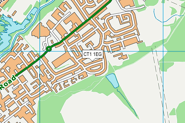 CT1 1EG map - OS VectorMap District (Ordnance Survey)