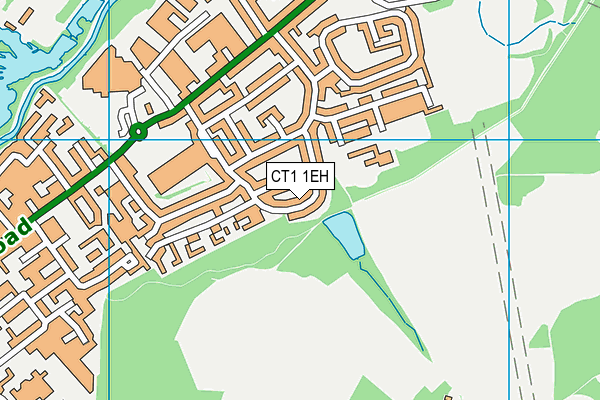 CT1 1EH map - OS VectorMap District (Ordnance Survey)
