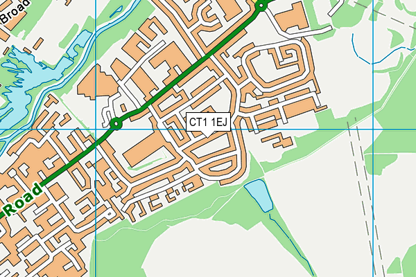 CT1 1EJ map - OS VectorMap District (Ordnance Survey)