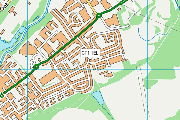 CT1 1EL map - OS VectorMap District (Ordnance Survey)