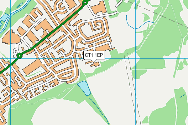 CT1 1EP map - OS VectorMap District (Ordnance Survey)