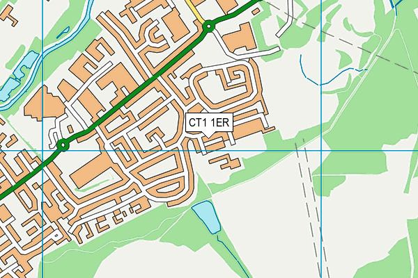 CT1 1ER map - OS VectorMap District (Ordnance Survey)