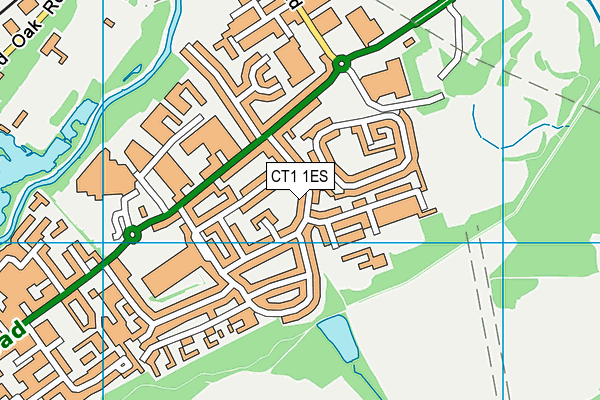 CT1 1ES map - OS VectorMap District (Ordnance Survey)