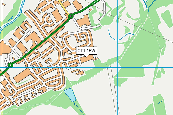 CT1 1EW map - OS VectorMap District (Ordnance Survey)