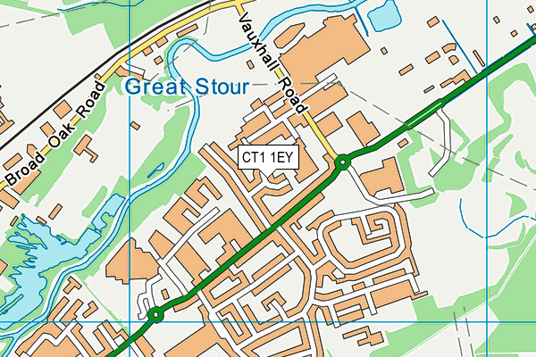 CT1 1EY map - OS VectorMap District (Ordnance Survey)