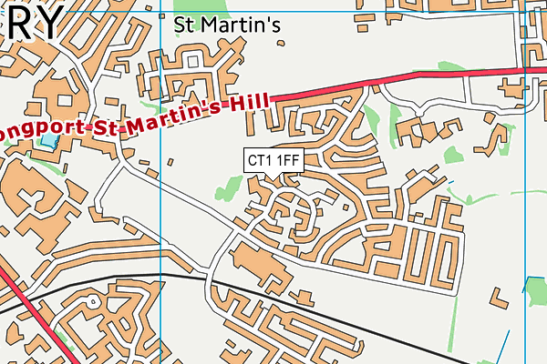 CT1 1FF map - OS VectorMap District (Ordnance Survey)