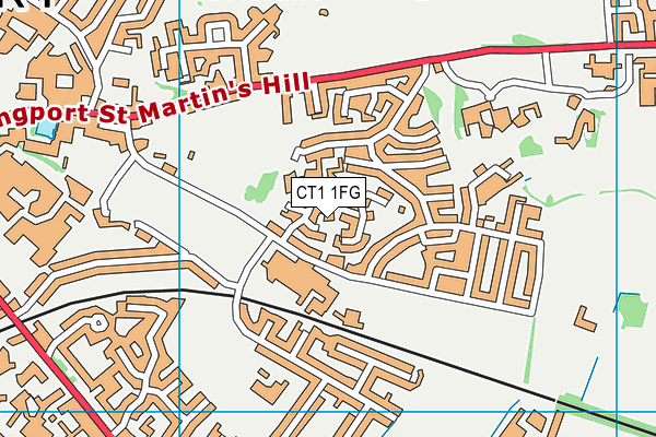 CT1 1FG map - OS VectorMap District (Ordnance Survey)