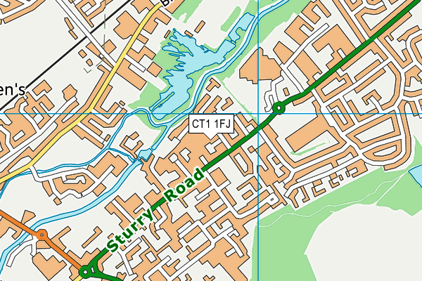 CT1 1FJ map - OS VectorMap District (Ordnance Survey)