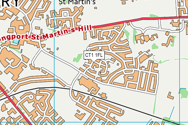 CT1 1FL map - OS VectorMap District (Ordnance Survey)