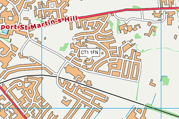 CT1 1FN map - OS VectorMap District (Ordnance Survey)