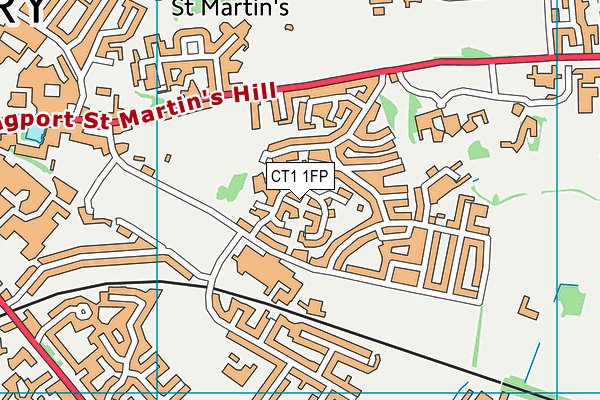 CT1 1FP map - OS VectorMap District (Ordnance Survey)