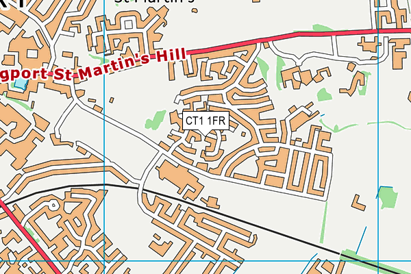 CT1 1FR map - OS VectorMap District (Ordnance Survey)