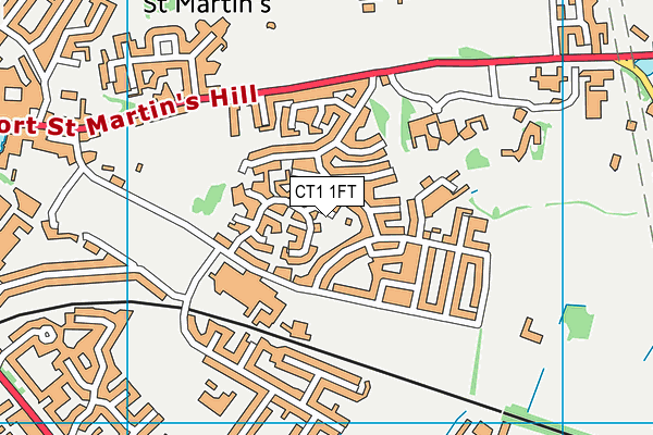 CT1 1FT map - OS VectorMap District (Ordnance Survey)