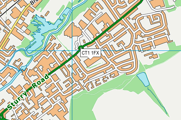 CT1 1FX map - OS VectorMap District (Ordnance Survey)