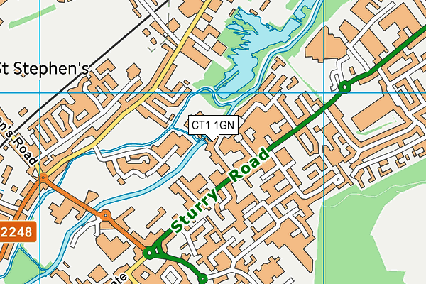 CT1 1GN map - OS VectorMap District (Ordnance Survey)