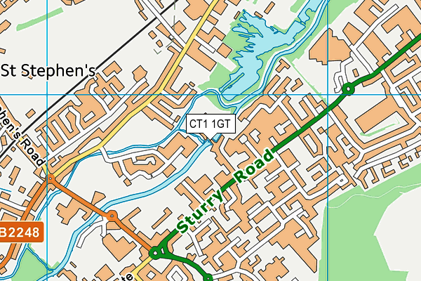 CT1 1GT map - OS VectorMap District (Ordnance Survey)