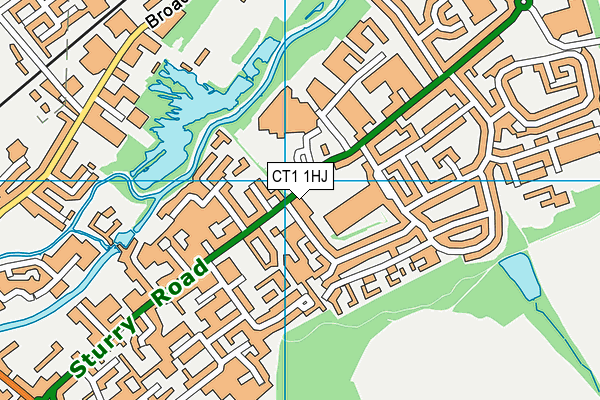 CT1 1HJ map - OS VectorMap District (Ordnance Survey)