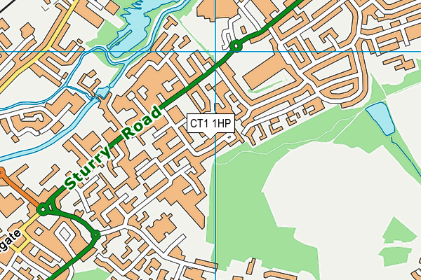 CT1 1HP map - OS VectorMap District (Ordnance Survey)