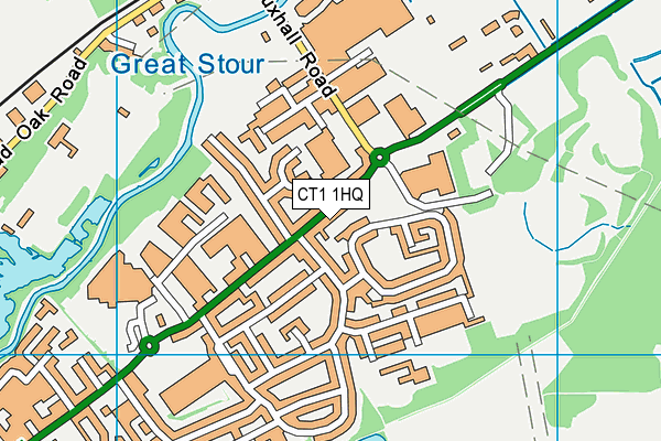 CT1 1HQ map - OS VectorMap District (Ordnance Survey)