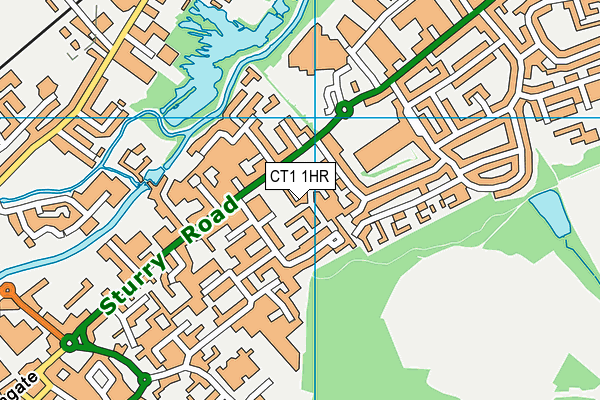 CT1 1HR map - OS VectorMap District (Ordnance Survey)
