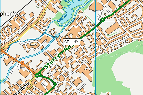 CT1 1HY map - OS VectorMap District (Ordnance Survey)